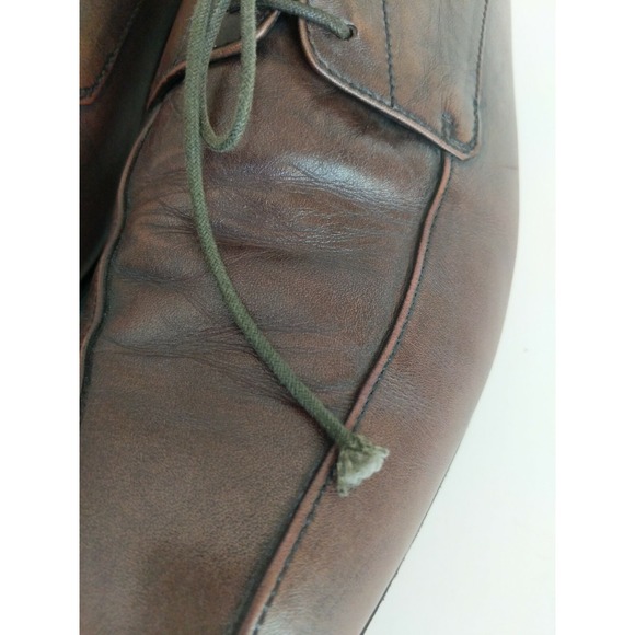 HUGO BOSS  Men Sz 11.5 Leather Lace Up Oxford Shoes Brown - Picture 11 of 12